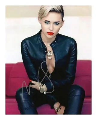 Miley Cyrus Autographed Signed A4 Pp Poster Photo Print 1 • £6.89