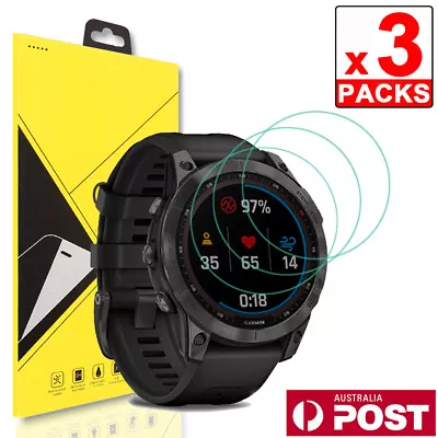 3x Tempered Glass Screen Protector Fr Garmin Fenix 7 7S 7X Screen Protector Film • $6.79