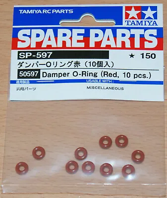 Tamiya 50597 Damper O-Ring (Red 10 Pcs.) (CVA Dampers/TT01D/XV-01/CC01) • £3.95