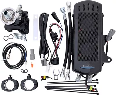 UltraCool Side Mount Oil Cooler With Dual Fan Gloss Black #IN-1G Indian • $494.99