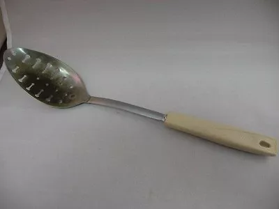 Vintage EKCO USA Kitchen Slotted Serving Spoon ~ 12  Long ~ • $9.99