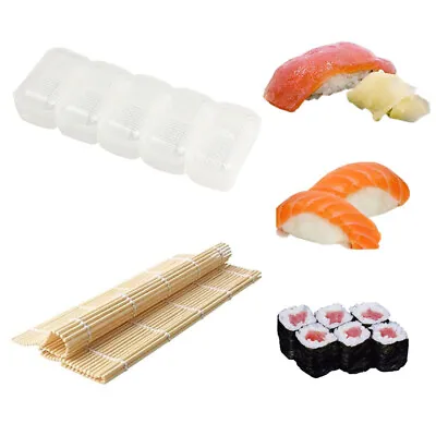 Japanese Sushi Making Kit Sushi Making Tools Mat + Nigiri Mould Rice Ball Maker • £5.99