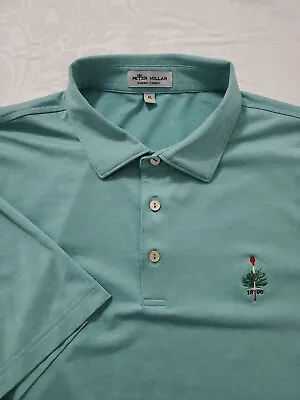 Peter Millar Summer Comfort Polo Shirt Men Green Medium  Merion Golf Club  • $45