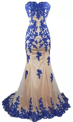 Women's Long Embroidery Lace Evening Formal Pageant Prom Ball Gown Dress • $99