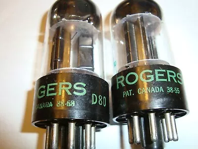 One Matched Pair Of 6SN7GTB Tubes Branded Rogers By Sylvania • $28