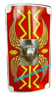 Medieval Armor Fully Functional Roman Shield Christmas Gift Red Roman Shield • £135.42