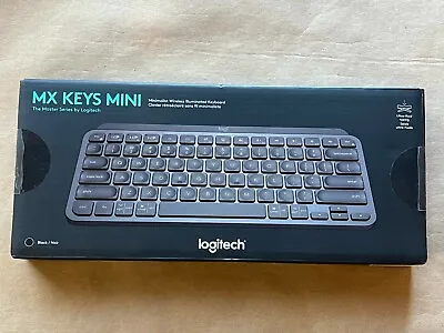 New Logitech Mx Keys Mini Wireless Illuminated Keyboard Color: Black 920-010475 • $67.50