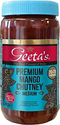 Geeta's Premium Mango Chutney Medium 1.5kg | The Real Flavour Of India • £9.49