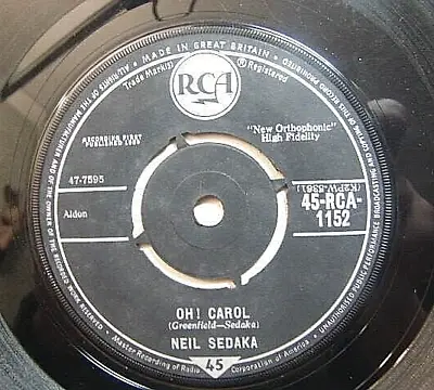 Neil Sedaka – Oh Carol ~ 1959 Vinyl 7” 45rpm Single • £2.50
