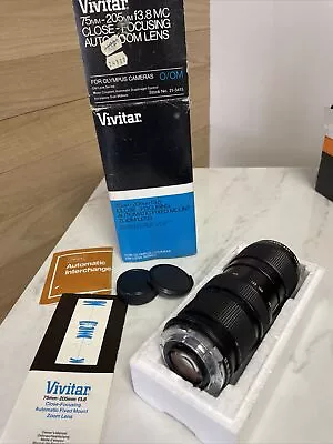 VIVITAR Lens 75-205mm F3.8 Close Functioning Auto Fixed Mount Zoom Lens • $21