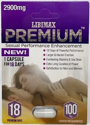 LibiMax Premium 2900mg Male Herbal Enhancement 2 Pills • $17.99