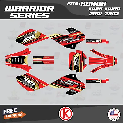 Graphics Kit For HONDA XR80 XR100 (2001-2003) Warrior Series - Gold • $59.99