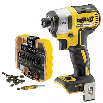 Dewalt DCF887N 18V XR G2 Brushless 3 Speed Impact Driver Bare + 25pc Torsion Set • £78.56