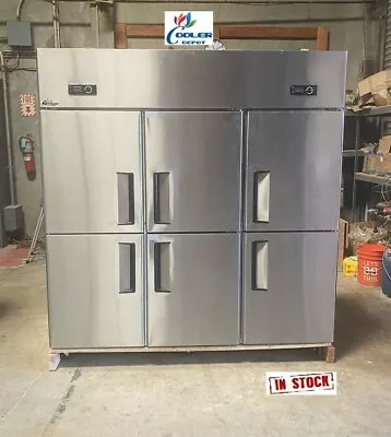 New 6 Door Commercial Reach In Freezer 72  X 29  X 75  110V 220V Cooler AL46 • $2199.23