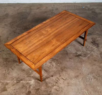 Mid Century Modern Coffee Table Solid Walnut Rectangle Compact Vintage Restored • $798.98