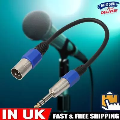 3P XLR Male Jack To 1/4 6.35mm Female Plug Stereo Microphone Adapter Cable • £5.69