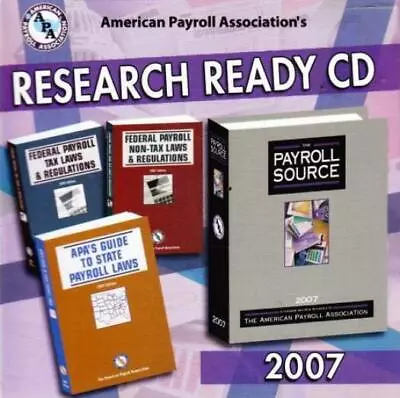 $138.99 • Buy American Payroll Association's Research Ready CD 2007 PC Business Accounting Law