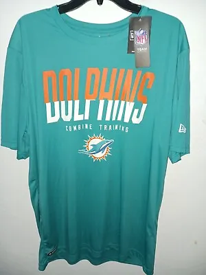 Miami Dolphins Combine Training Jersey T Shirt New Era NFL Team Apparel XL NWT • $21.93