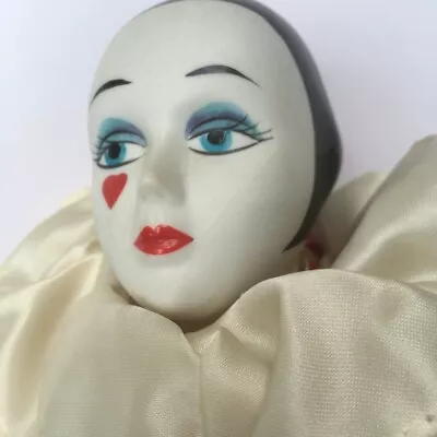 Harlequin Mardi Gras Clown Doll Jester W/porcelain Head Arms Leg • $20