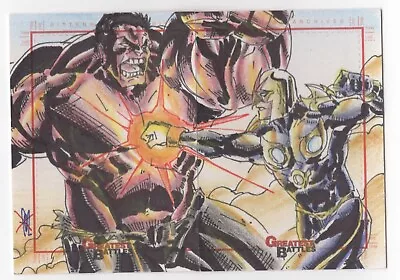 Red Hulk/Nova Marvel Greatest Battles Puzzle Sketch Cards Mark Morales Felix 1/1 • $79.99