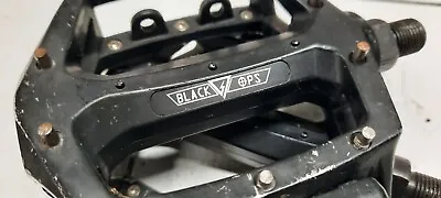Used Black Ops 1/2  (Black) BMX Bike Alloy Platform Pedals GT Mongoose • $20