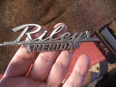 Nice Vintage Metal 1930's 5.25  Riley's Car Dealer Emblem Sheridan Wyoming • $6.50