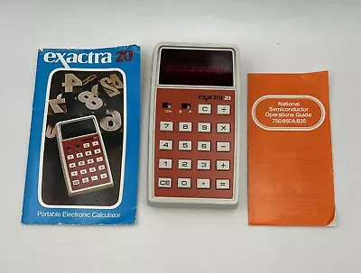 Vintage Texas Instruments Exactra 20 LED Calculator - Tested Working W/ Manuals • $209.99