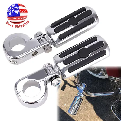 1.25  Motorcycle Highway Foot Pegs Footrest For Harley Touring Road King Glide • $43.19