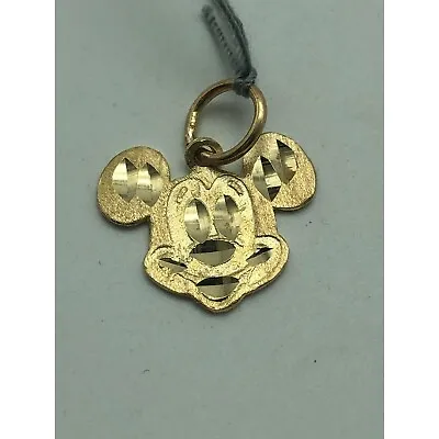 Mickey Mouse 14k Gold Charm Pendant Official Disney Jewelry • $155