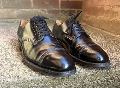 £45 • Buy Sanders Military Gibson Toe Cap Shoes UK 7.5 Black Leather