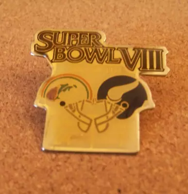 Miami Dolphins Minnesota Vikings Pin Super Bowl VIII 8 Starline SB NFL  • $7