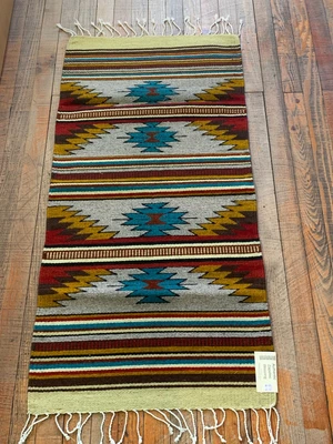 $59.95 • Buy Zapotec Handwoven Wool Rug; 22”x44”; Z324-A6