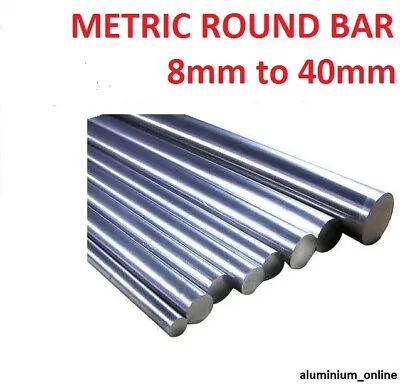 ALUMINIUM METRIC ROUND BAR 5mm 8mm 10mm 15mm 20mm 25mm 30mm 35mm 40mm • $110.60