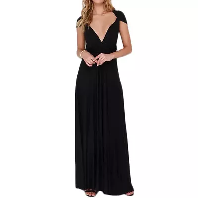 Women Maxi Multiway Wrap Dress Bridesmaid Cocktail Evening Party Swing Bandage • £17.72