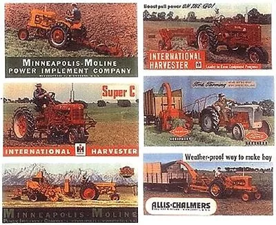 JL 1940s To 1950s Vintage Tractor Billboards - Model Railroad Sign - HO Scale • $4.12