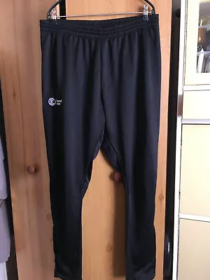 Men's Kappa Basketball Ireland Black Joggers Tracksuit Bottoms Size 2XL • £12