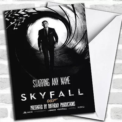 Spoof James Bond Skyfall Film Poster Funny Birthday Customised Card • £3.99