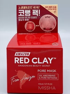 Missha Amazon Red Clay Pore Mask 3.71 Fl Oz Exp 06.20.2024 Made In KOREA New • $22.88