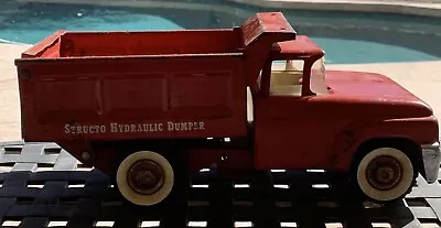 Vintage Red Structo Pressed Steel Dump Truck 1960s • $8.95