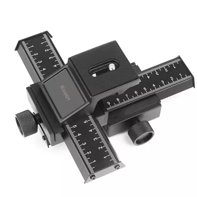 SHOOT 4 Way Macro Focusing Rail Slider Close-Up Shooting For Canon Sony Nikon • £25.19