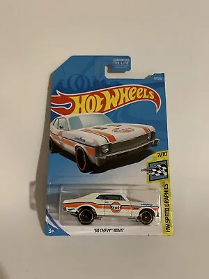 2019 Hot Wheels - '68 Chevy Nova - HW Speed Graphics 7/10 Gulf Die Cast Toy Car • $4