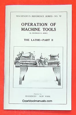 How To Operation Of Machine Tools Metal Lathe Manual Part 2 0498 • $11