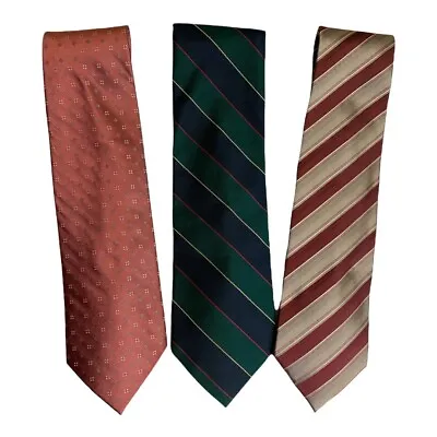 Mens Ties Lot Of 3 Necktie Van Heusen Bragg Vintage Striped Classic 56” Crafting • $8.39