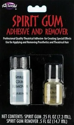Spirit Gum Adhesive And Remover Liquid Set Halloween FX Prosthetic Make Up Glue • £14.99
