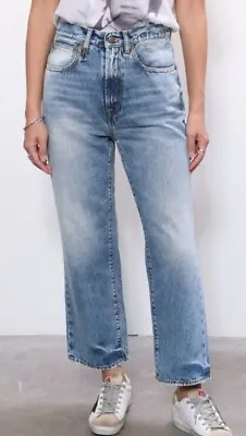 R13 Royer Cropped Jean Sz 30 In Benji Blue High Rise R13W5010-998 (B1 • $115