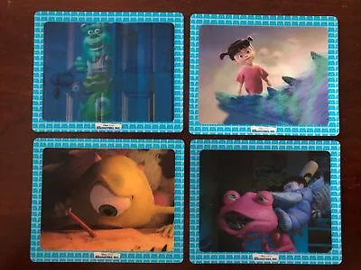 2002 Monsters Inc Set Of 4 Trading Cards Boo Randall Mike Sulley Disney Pixar • $14.99