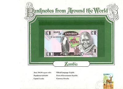 $9.60 • Buy World Banknotes Zambia 1980 1 Kwacha P 23a UNC 54/A 115552 Lucky #