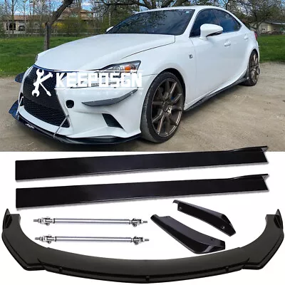 For Lexus IS250 IS350 F Sport Side Skirts Rear & Front Bumper Lip Splitter Rods • $229.02