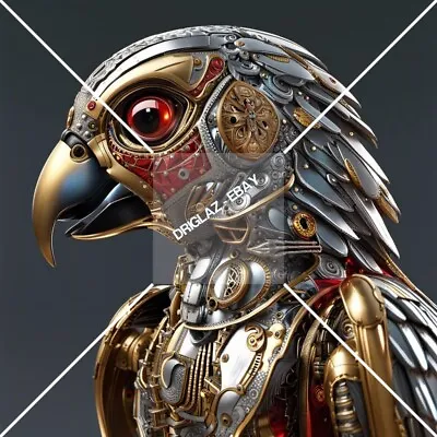 Steampunk Mechanical Parrot Digital Image JPEG Background For Phone/PC Or Print • $1.75