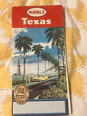 Vintage Humble Oil Texas Map 1959 • $9.99